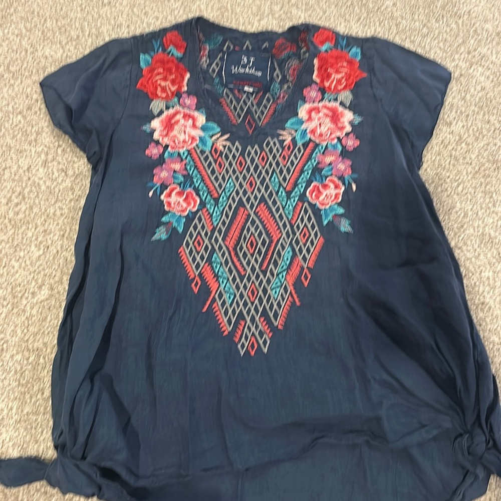 Johnny Was shirt with flowers